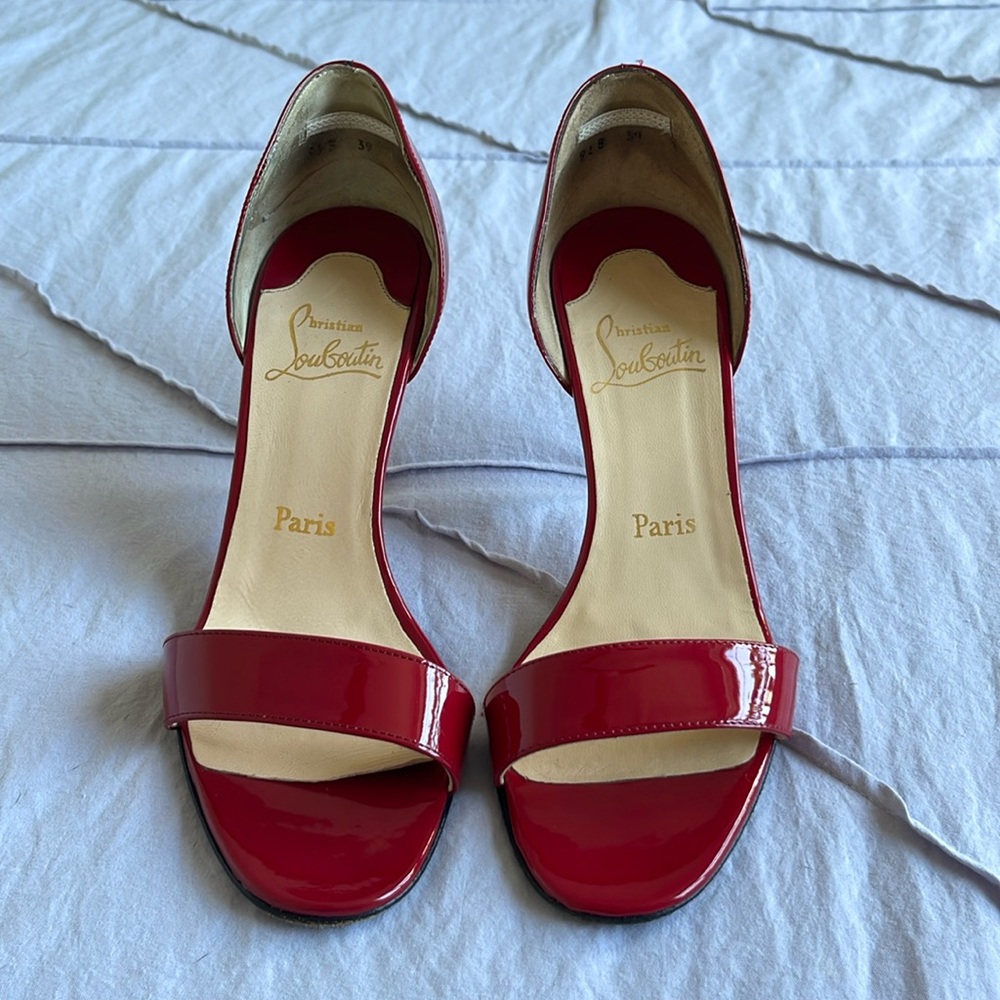 Red Open Toe Christian Louboutin